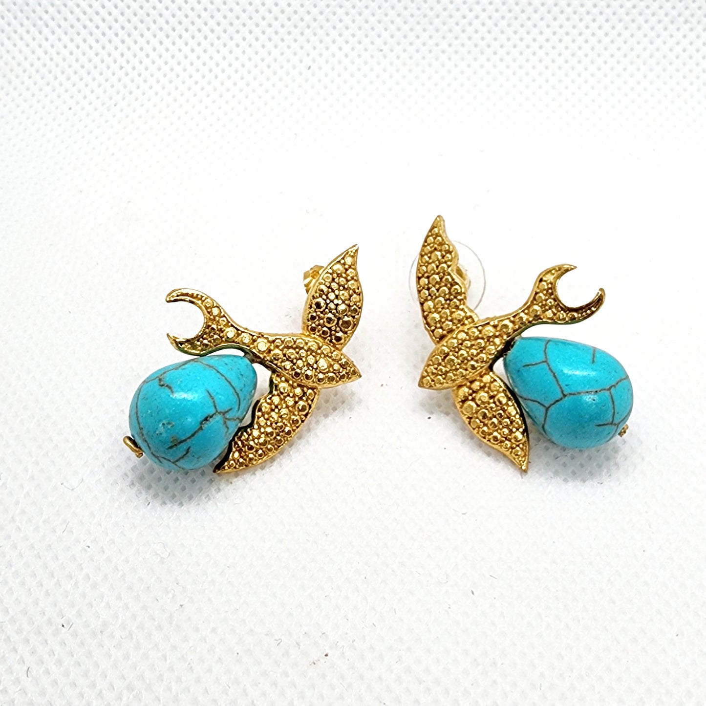 Earrings Turquaz Birds Gold