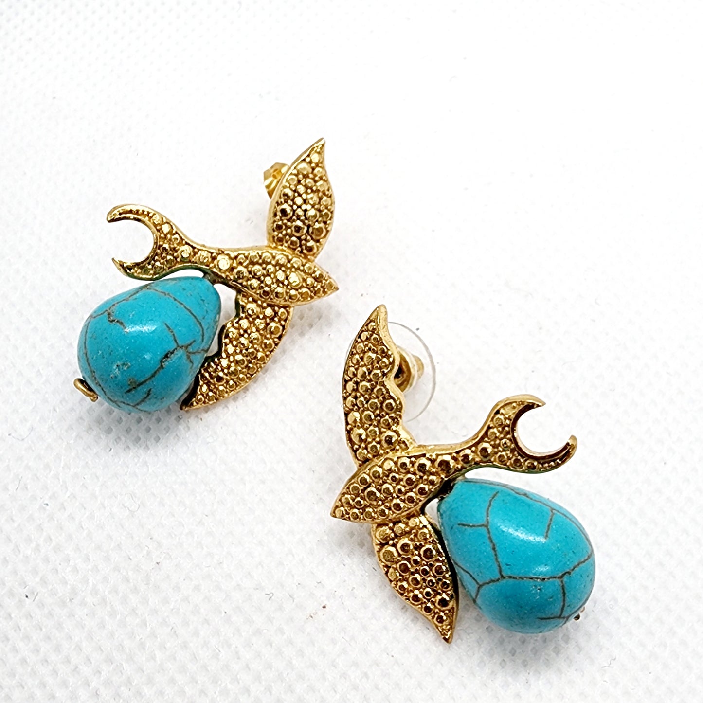 Earrings Turquaz Birds Gold