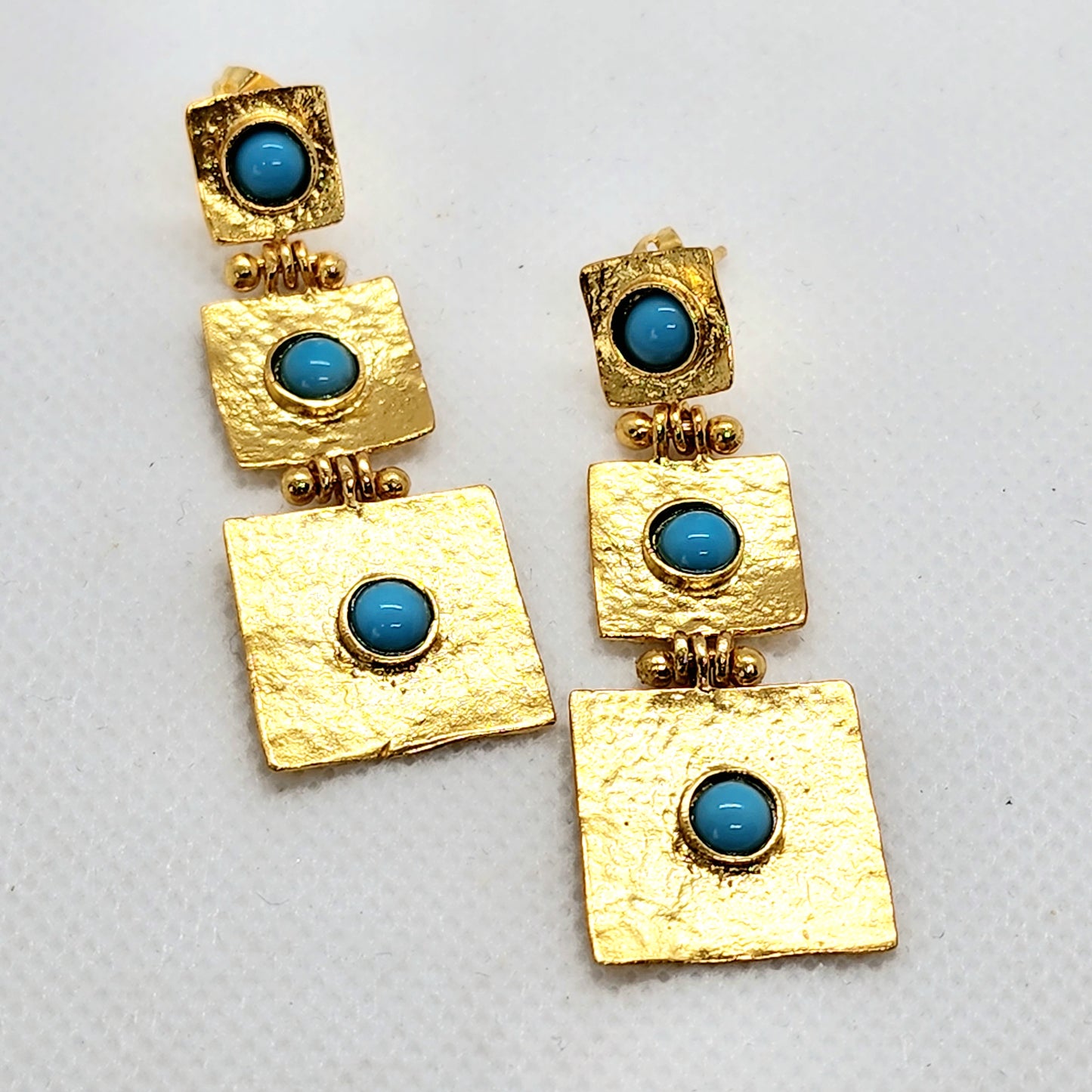 Earrings Turquaz & Gold