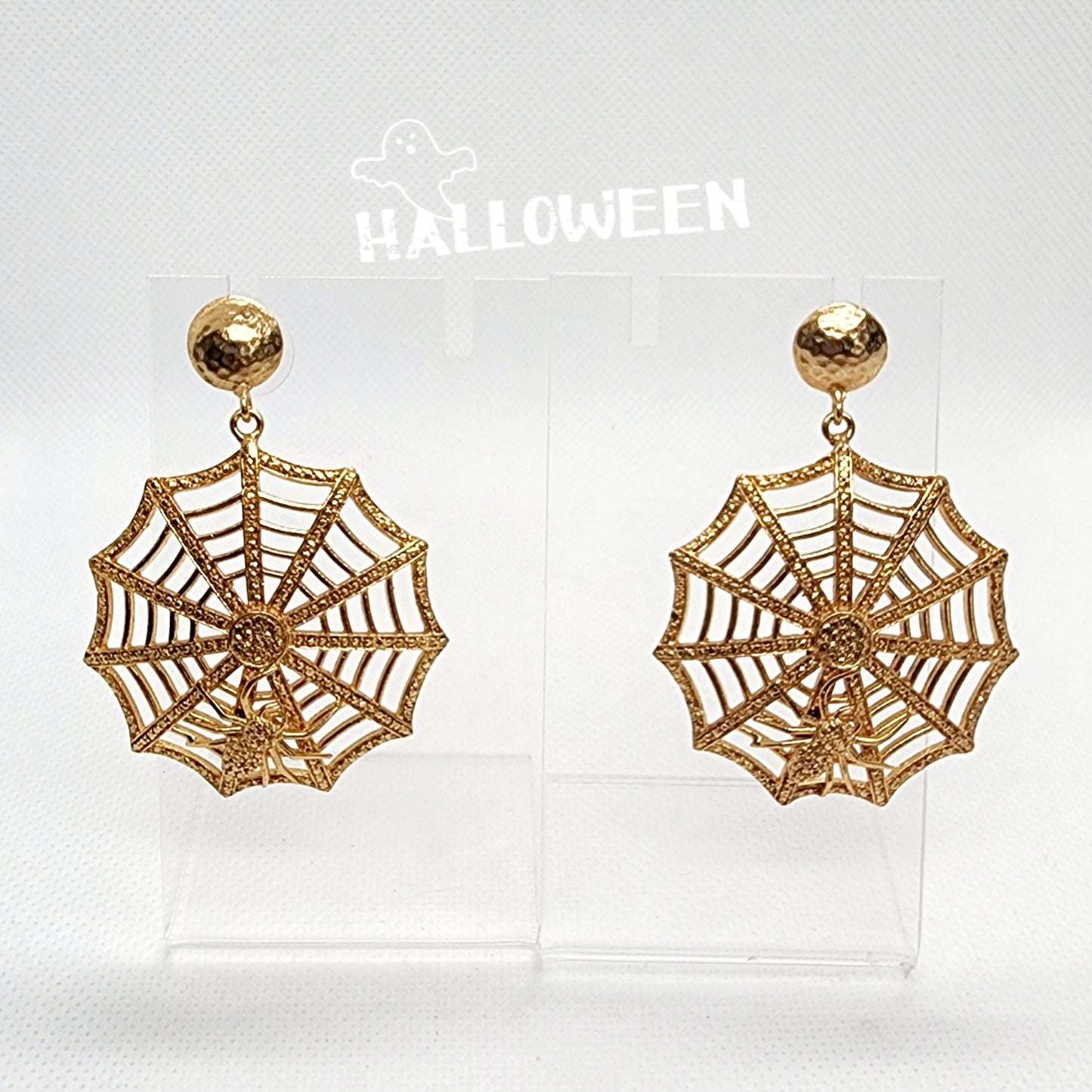 Earrings Spider Web Gold