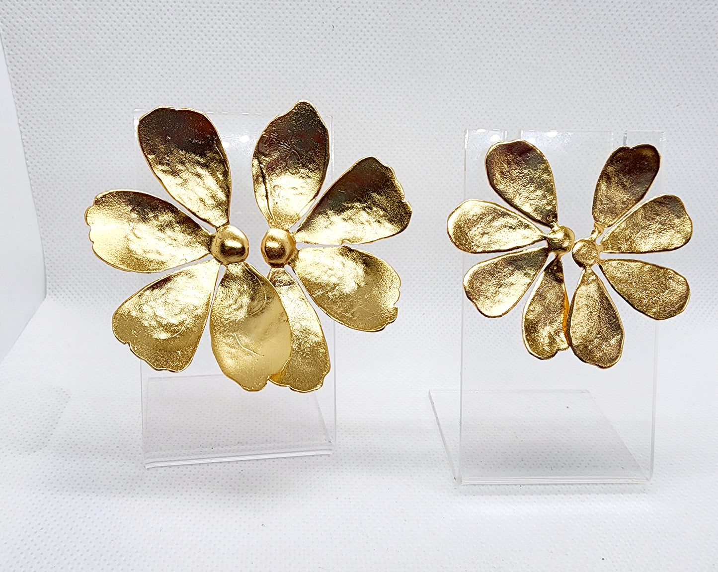 Earrings Large Gold Flowers